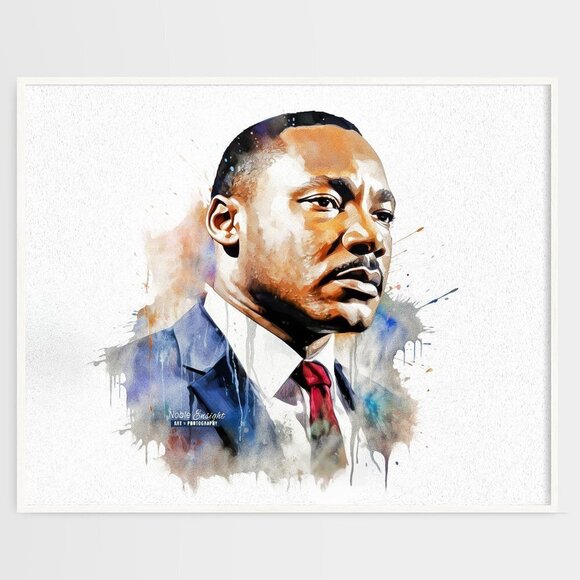 20x30 Martin Luther King Watercolor Oil Painting Portrait Wall‎ Art Poster - Picture 7 of 7